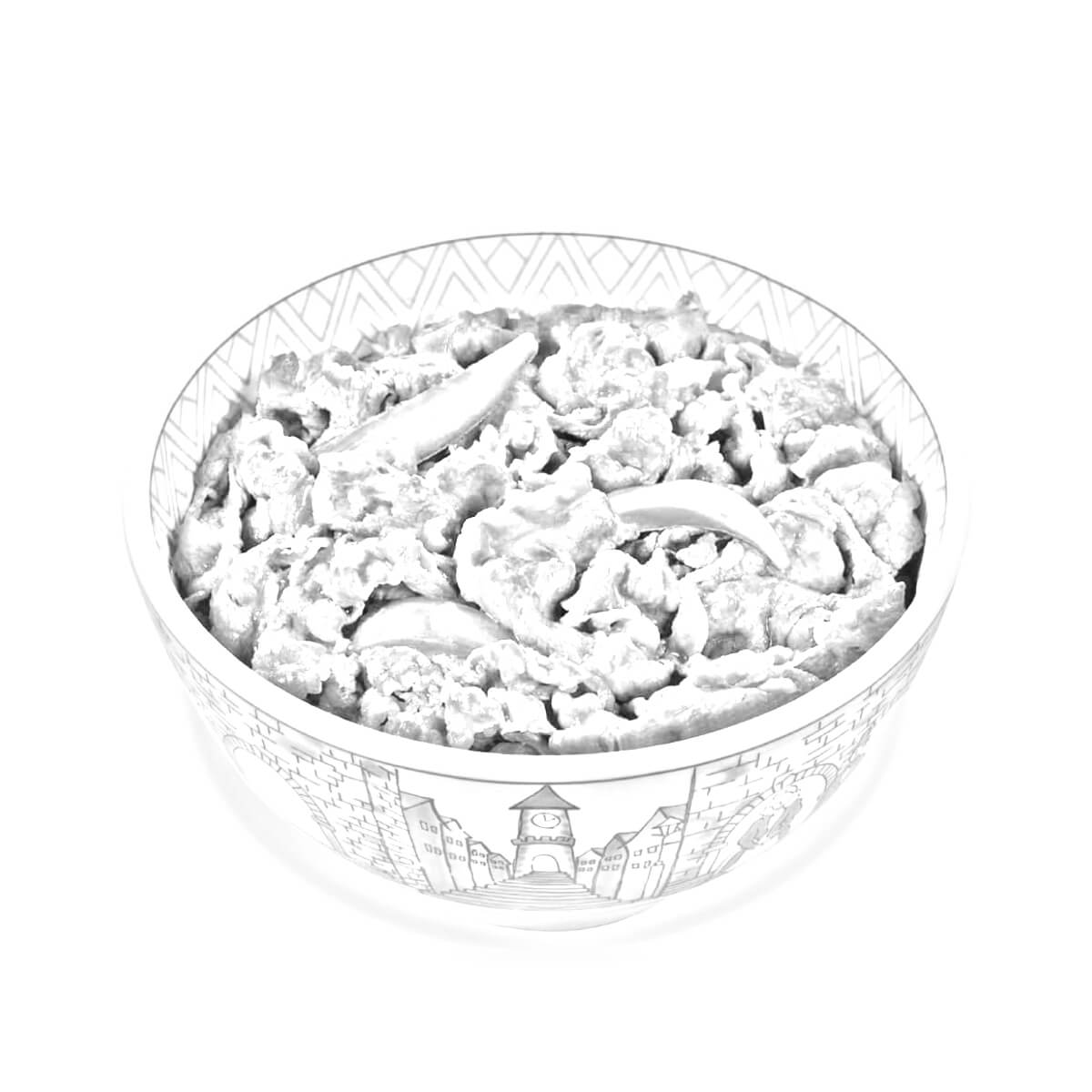 すき家 牛丼 並盛 スケッチ