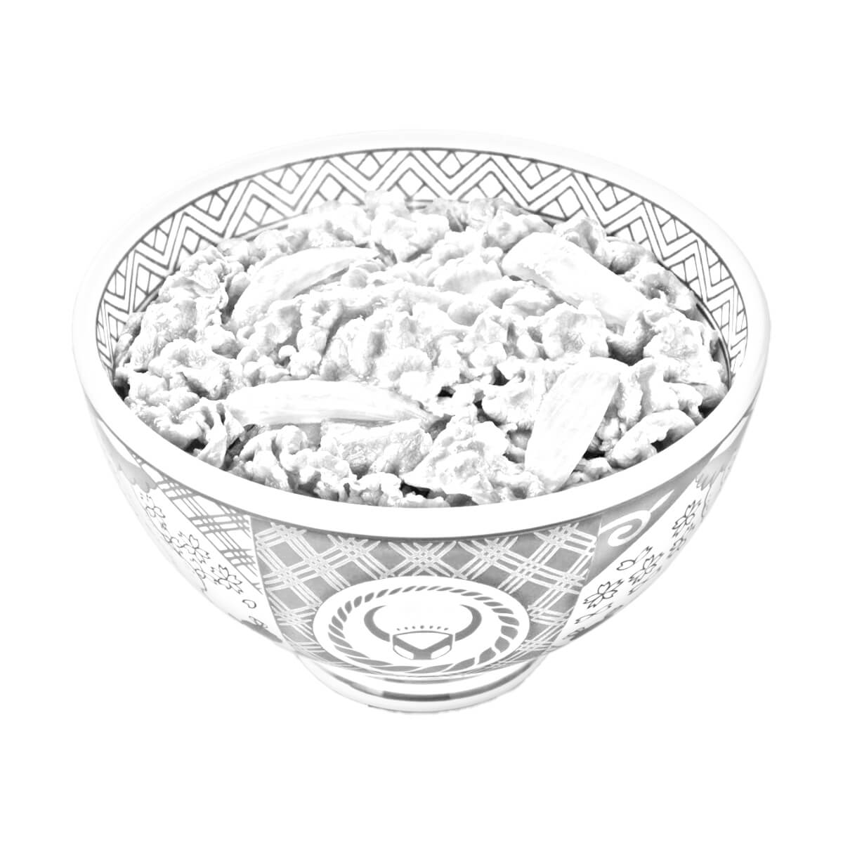 吉野家 牛丼 並盛 スケッチ